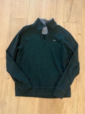 Vineyard Vines Dark Green Quarter-Zip Sweatshirt